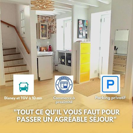 L'Essentiel, Proche De Disneyland Paris 2 Chambres Et 2 Sdb Chessy  Ngoại thất bức ảnh